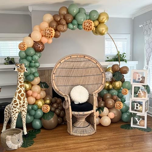 Green Brown Balloons 60 Pcs for Birthday Party Decorations