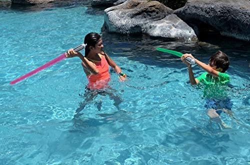 Pack of 12 Inflatable Party Lightsabers Rainbow Colors