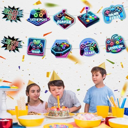 Wayyogh Video Game Party Decorations Door Banner Set