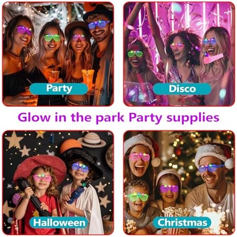 40 Pack LED Glow Glasses for Kids and Adults