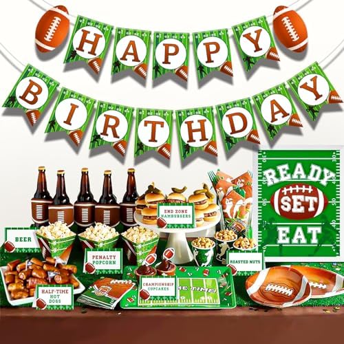 Grevosea Football Birthday Banner Party Decorations
