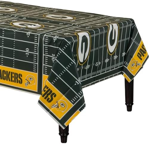 Green Bay Packers Table Cover 54x96 Durable Plastic