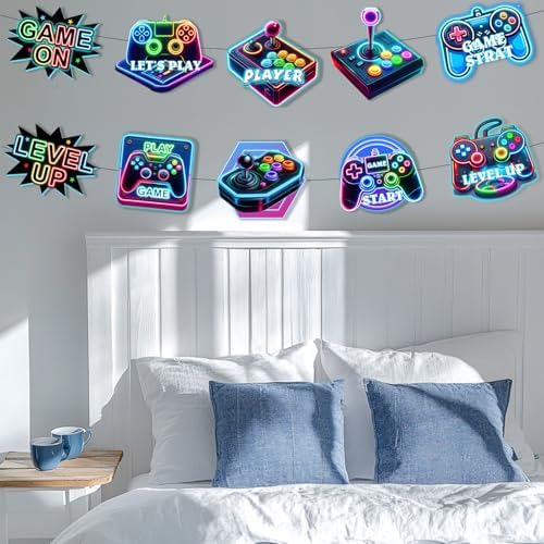 Wayyogh Video Game Party Decorations Door Banner Set