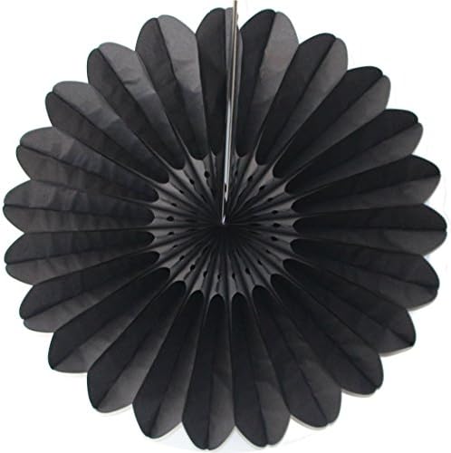 6-Pack 18 Inch Black Tissue Paper Fanburst