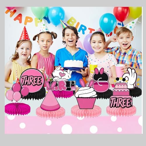 UUT 3rd Birthday Honeycomb Centerpieces Set of 9