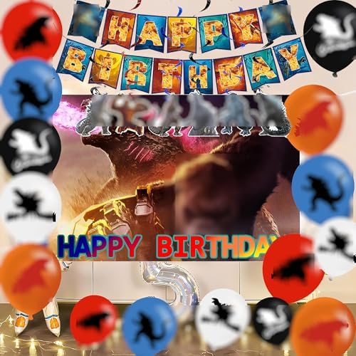 HDPIYRE King of the Monsters Birthday Decorations Set