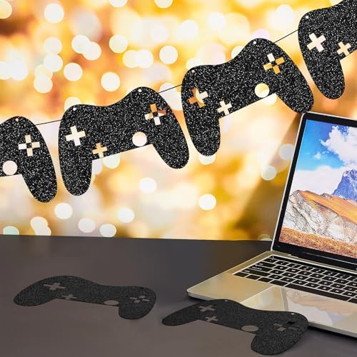 Marspark 2 Pcs Video Game Controller Garland for Birthday Party