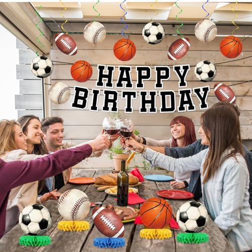 Sports Birthday Party Decorations Banners Centerpieces