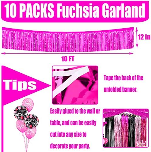 10 Pack 10 Feet Metallic Foil Garland