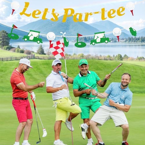 Golf Themed Birthday Banner with Pre-Strung Rope