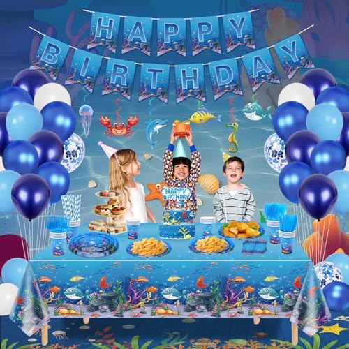 246 Pack Under the Sea Party Supplies Set for 20 Guests