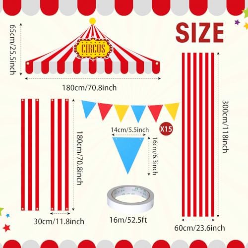 5 Pcs Carnival Entryway Party Decorations Set