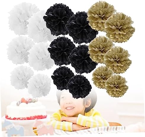 CAXUSD 18pcs Elegant Paper Flower Balls for Parties and Centerpieces