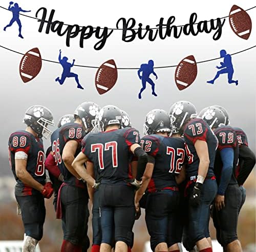Football Birthday Banner Decorations for Boys Men