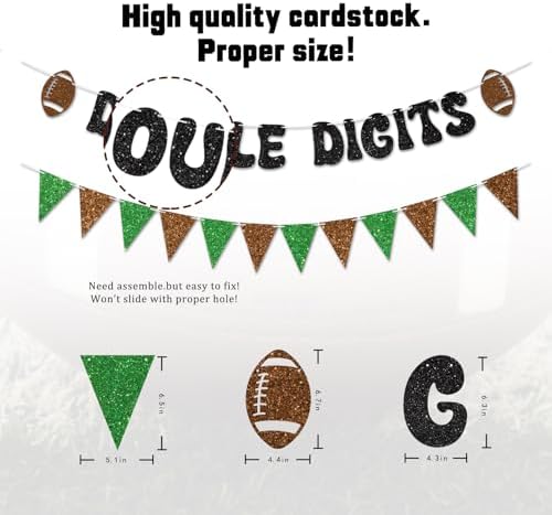 Football 10th Birthday Banner Decorations