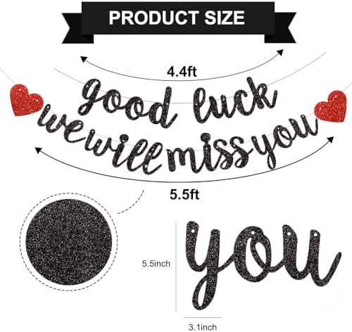 BEISHIDA Black Good Luck Farewell Banner