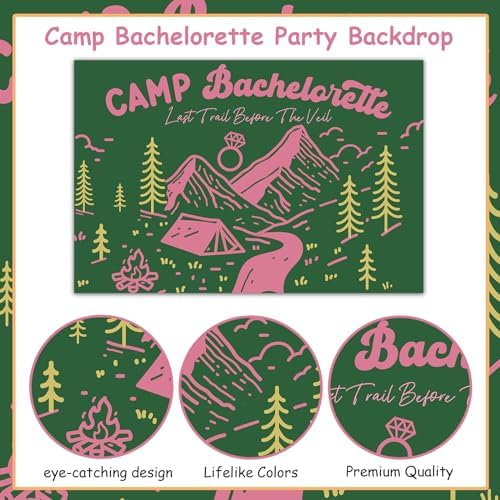 Wonmelody Camp Bachelorette Party Decorations Banners