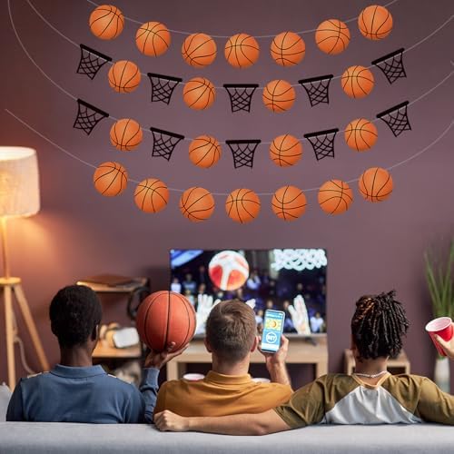 Basketball Party Banners 4 Pcs Slam Dunk Decorations