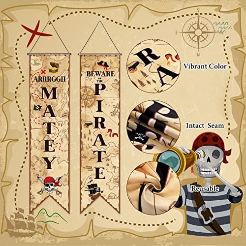 Tegeme Pirate Party Banners Treasure Hunt Decor