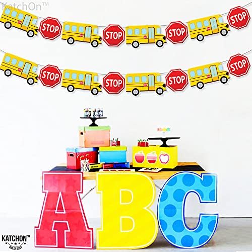 KatchOn Back to School Bus Banner 10 Feet Ready to Hang