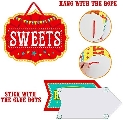 KATUMO Carnival Decorations 11 Pcs Circus Party Signs