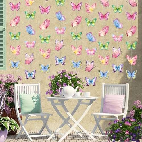Capoda 8 Pcs Butterfly Decor Garlands for Parties