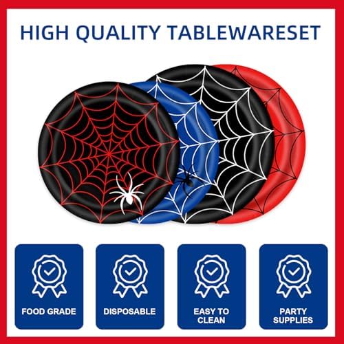 122pcs Spider Web Party Supplies Set for Halloween and Birthday