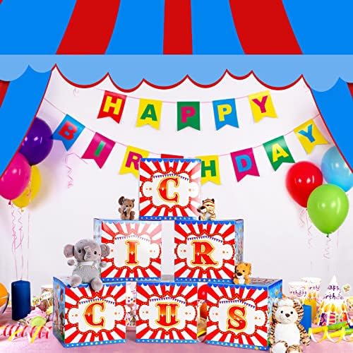 Yexiya Carnival Circus Party Favor Boxes 6 Pcs