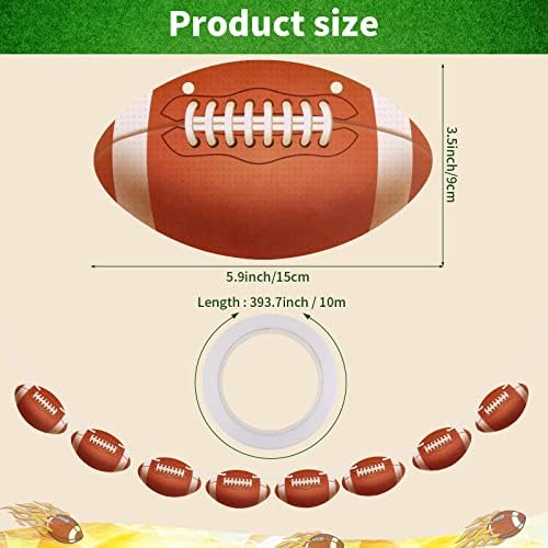 4 Pack Football Banners Garland for Football Party Decorations