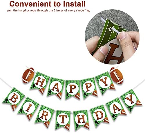 Football Birthday Party Decorations Banner Set