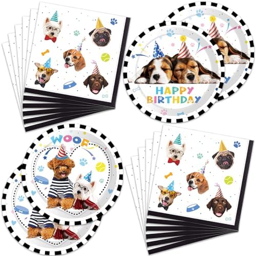 40Pcs Dog Birthday Decorations Party Pack