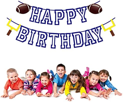 Football Birthday Banner Set with Flags and Bunting