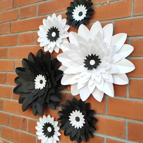 Mybbshower Paper Flowers for Wall Decor Set of 6