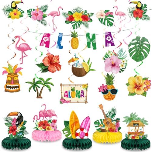 Blosssound Hawaiian Aloha Party Decorations 27 Pcs