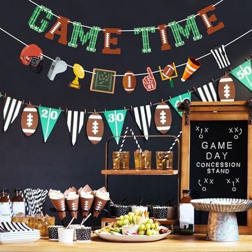 Game Time Football Banner Garland Decor for Football Party