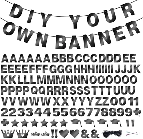 131 PCS Custom Birthday Wedding Banner Letters