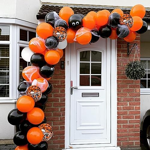 Halloween Balloons Black Orange Set 50Pcs 12inch Decorations