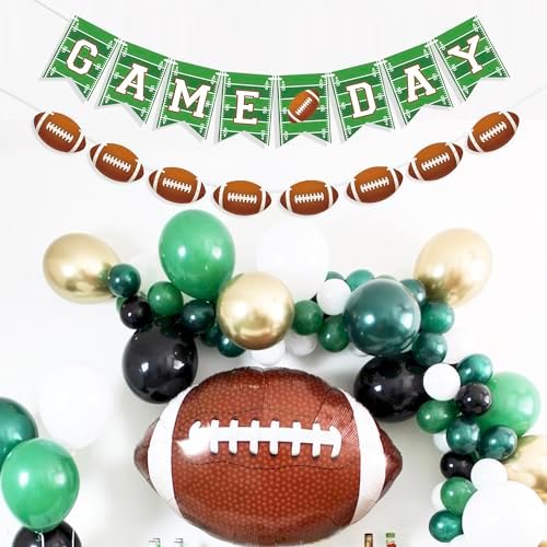Uniwish Football Party Decorations Banner Garland