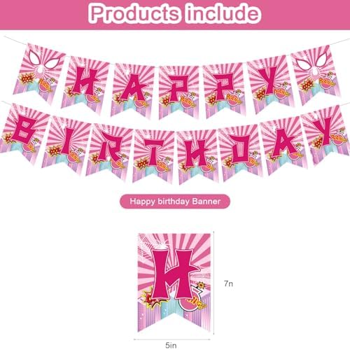 Pink Spider Birthday Party Decorations Set