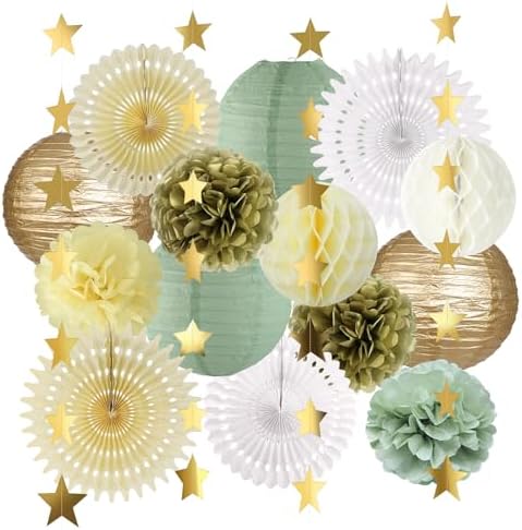 YUNXUAN Sage Green Party Decor Kit