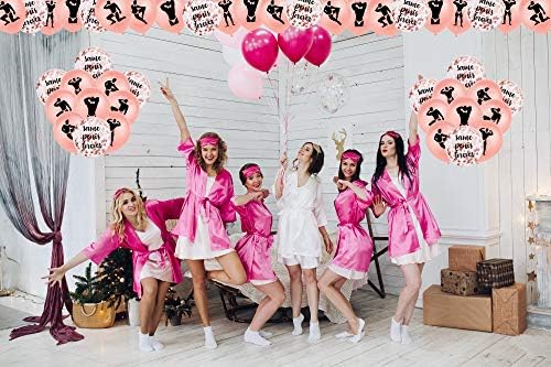 40Pcs Rose Gold Bachelorette Balloons Set