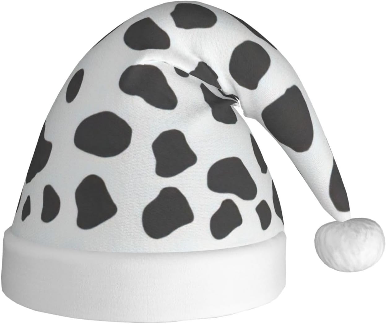 QinZheng Personalized Santa Hat with Cow Print