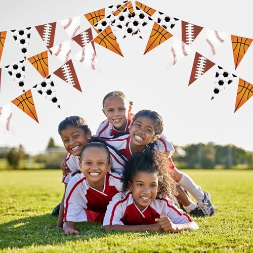 HESTYA 5 Pcs Sport Party Decorations Bunting Garland