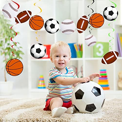 18 Pieces Sports Themed Party Decorations