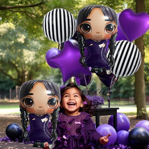 2Pcs 31 Inch Gothic Foil Balloons Set Purple