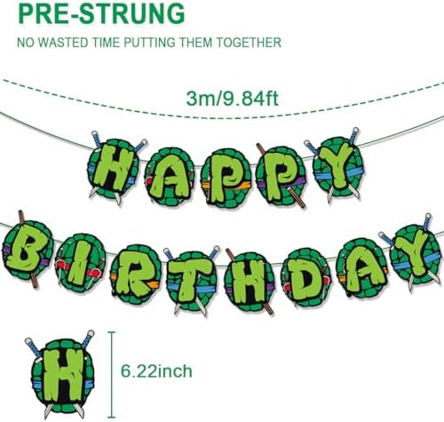 Superhero Birthday Banner Green Party Decorations