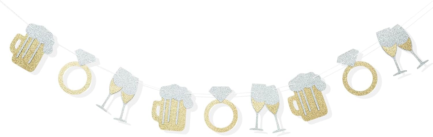 Glitter Gold Silver Brewery Diamond Rings Banner
