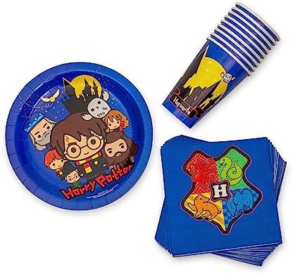 Silver Buffalo Harry Potter Chibi Tableware Party Set 60 Piece