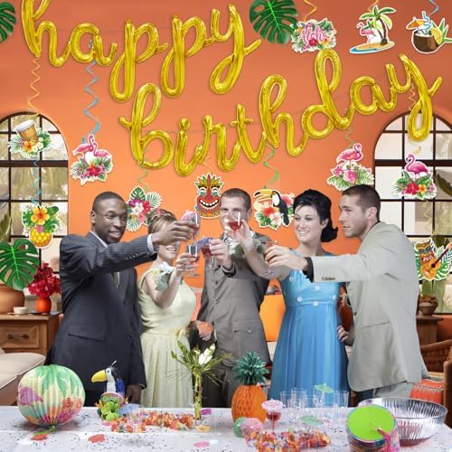 27pcs Tropical Luau Birthday Party Decorations