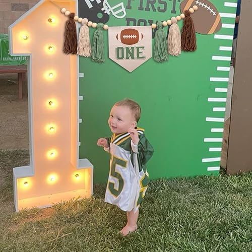 First Birthday High Chair Football Banner